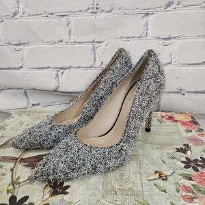Sandro Daphi Silver Fringe Pumps